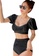 LYCKA black LNN1295 Korean Lady Bikini Swinwear Black 4A747US0464889GS_1