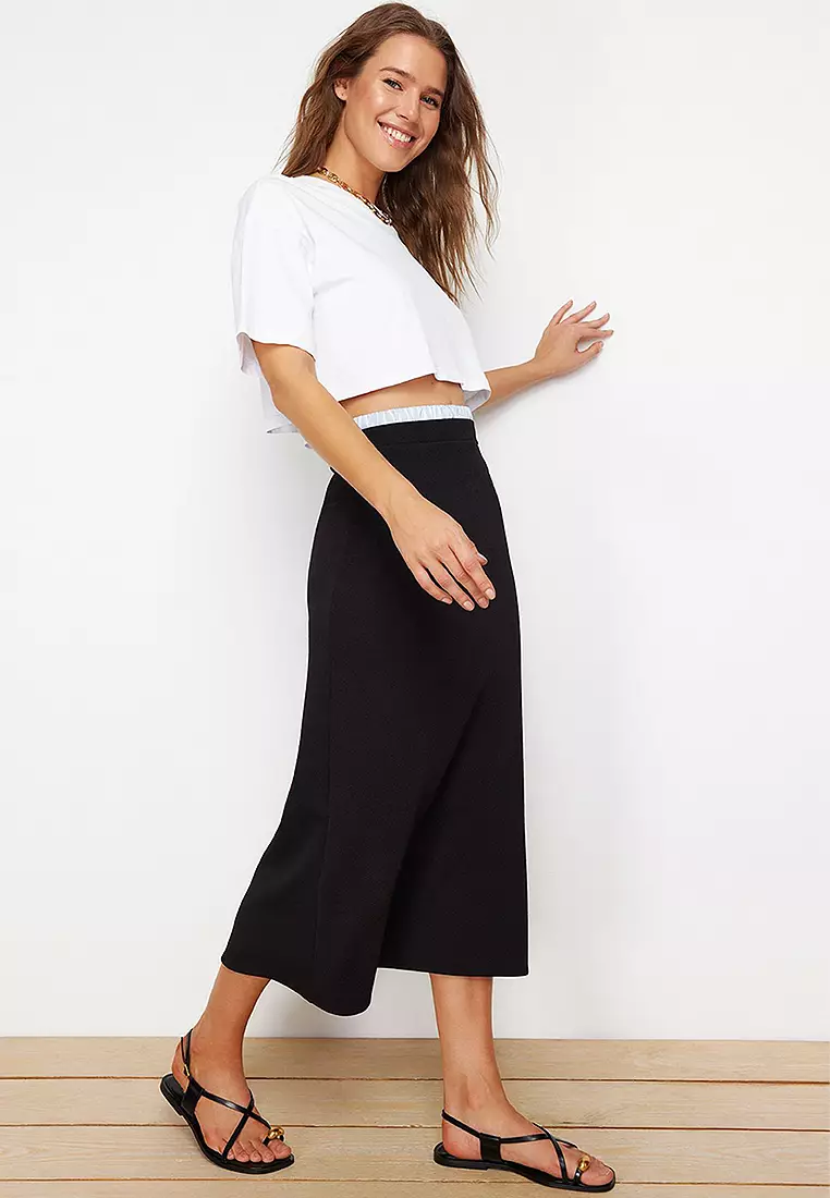 Contrast Band Skirt