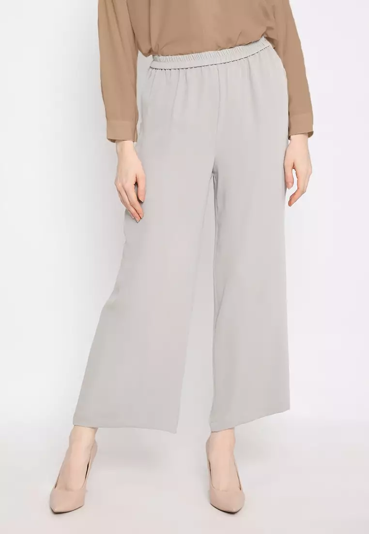Casual long kulot in Sage Green By Brilliant Girl Warna SAGEGREEN