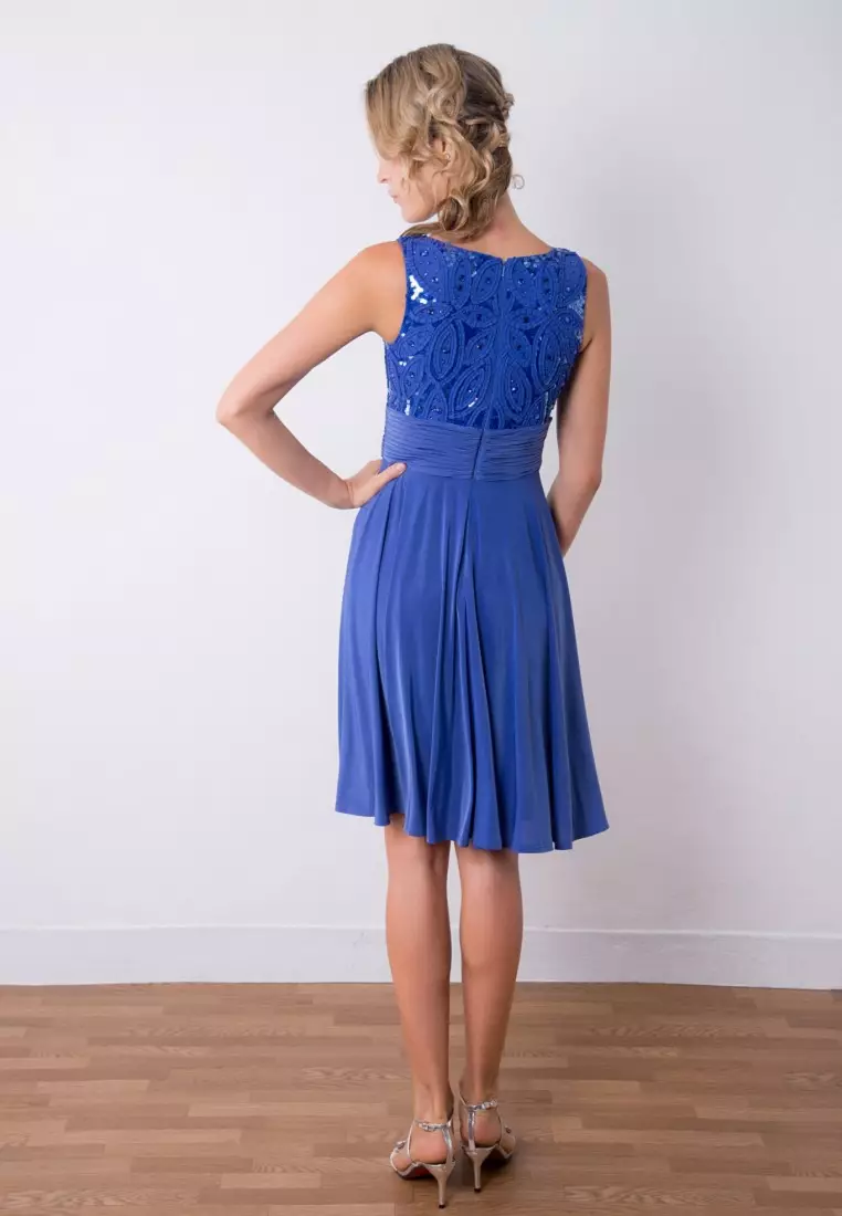 Charming Polyester Chiffon Beaded Cocktail Dress
