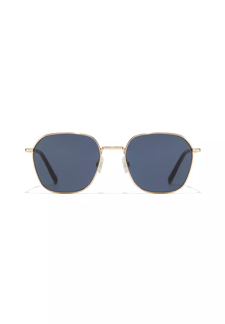 HAWKERS Gold Blue RISE Sunglasses for Men and Women, Unisex. Official Product designed in Spain