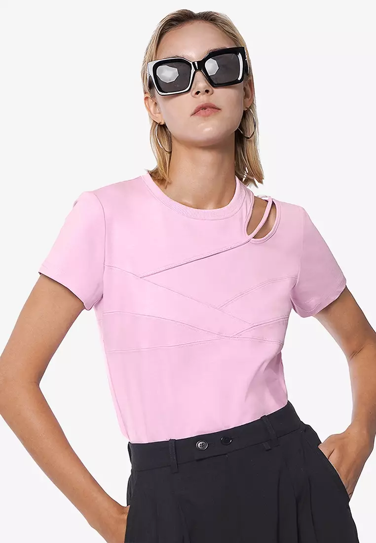 Hollister Pink Short Sleeve T-Shirt Size L - 47% off