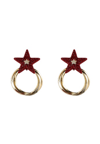 Megane red Orfrey Earrings 15DA2AC642C932GS_1