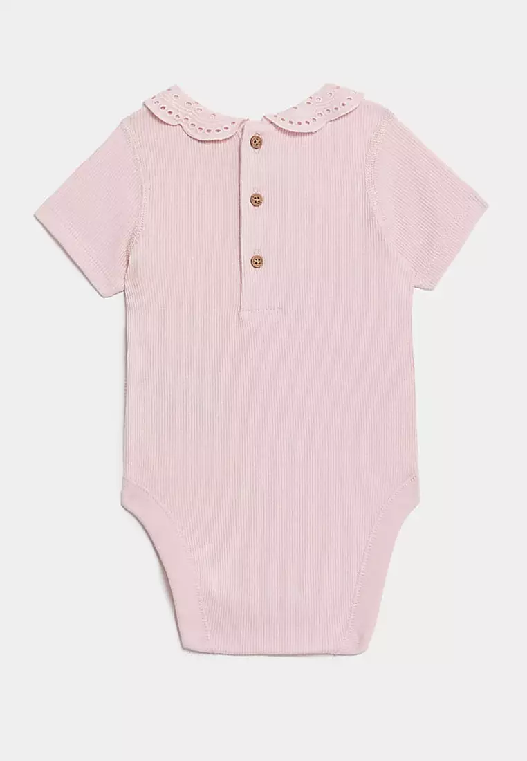 2pk Cotton Rich Frill Collar Bodysuits