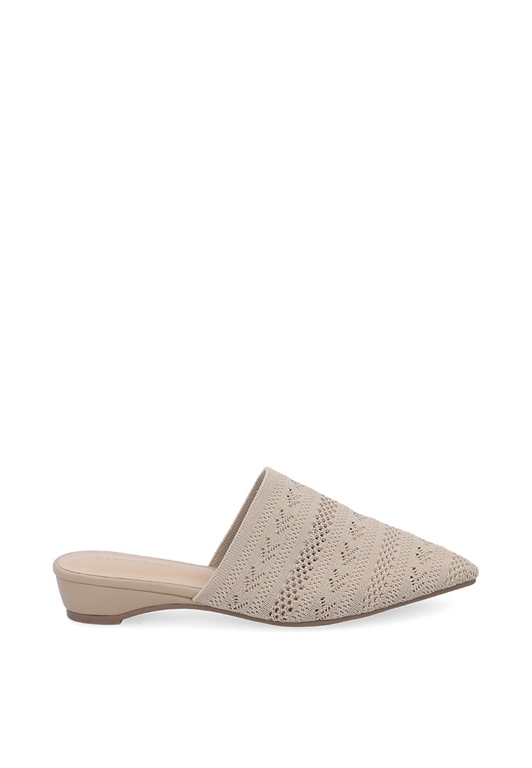 Medium Beige Casual Pointed Toe Mules