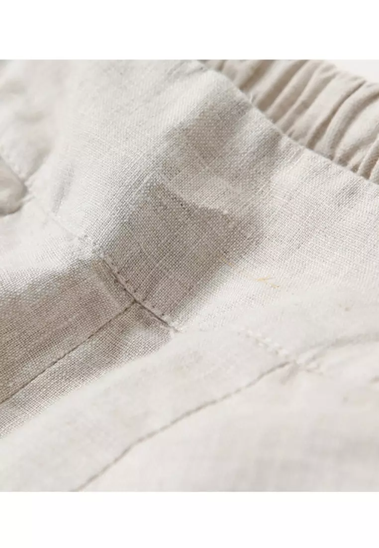 Pituitary Sensation Cotton-flax Wide-legged Pants RZ9032