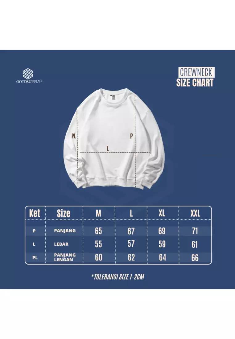 OOTDSUPPLY Crewneck Astral Stitch Black | Sweater Pria & Wanita CNSTITCH003