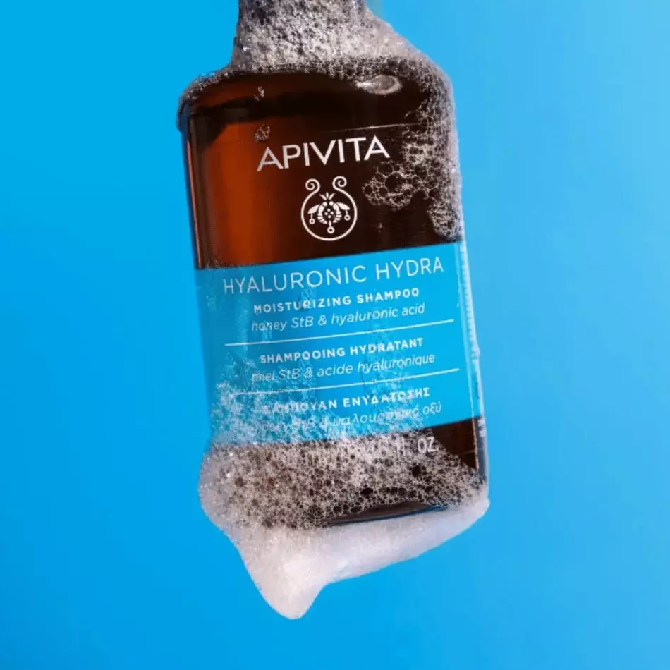 Apivita Hyaluronic Hydra Moisturizing Shampoo 250 ml | Sampo Natural Non SLS Menghidrasi Meningkatkan Kelembapan Rambut Menghindari Kusut Sulit Diatur