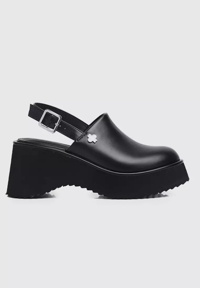 Black platform clogs hot sale