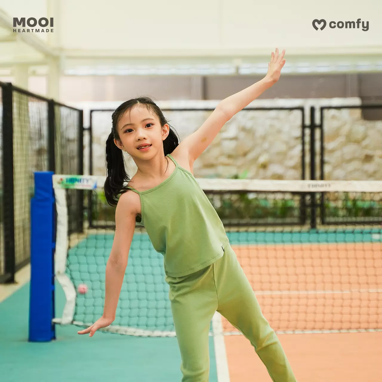 Mooi Atasan Anak Perempuan Comfy Tanktop - Pink Blossom