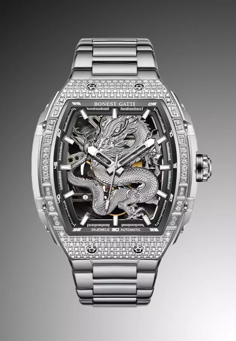 Automatic Unisex Stainless Steel Watch, Stainless Steel Bracelet