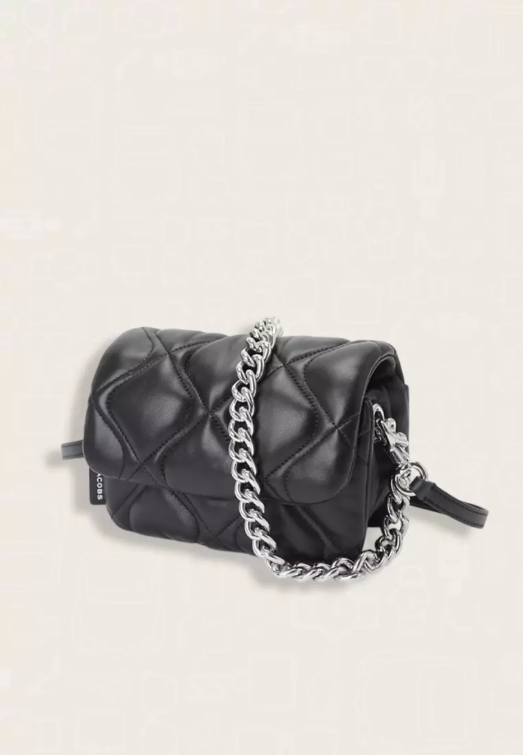 MARC JACOBS Pillow Quilted Leather Small Shoulder Crossbody Bag Black