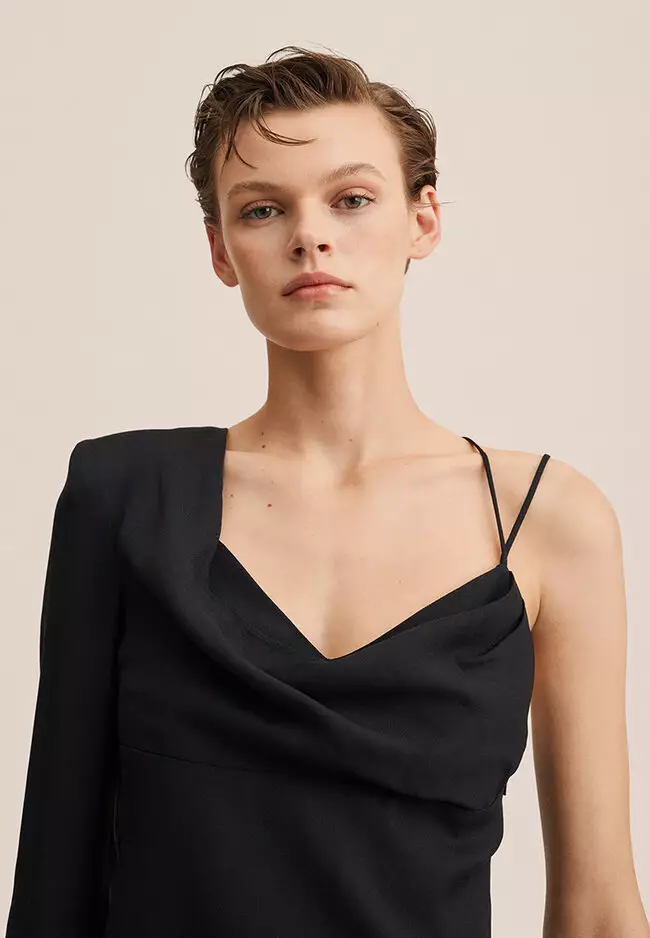 Asymmetric Neckline Dress