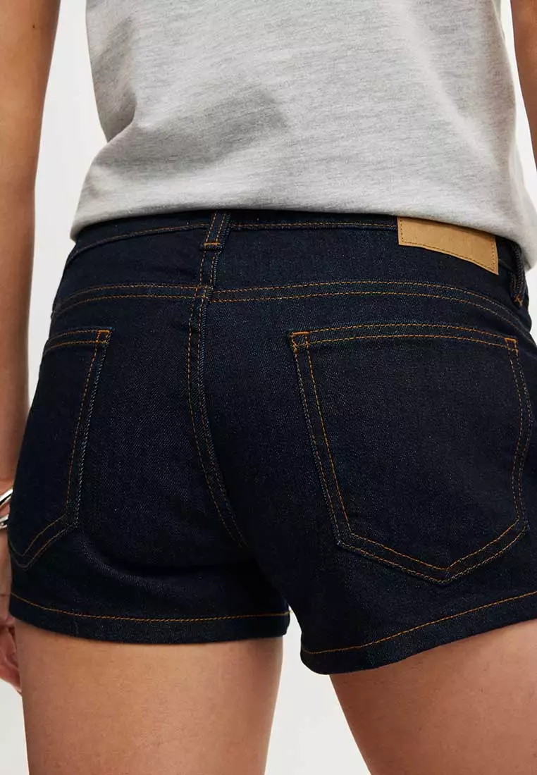 Micro Low Denim Shorts