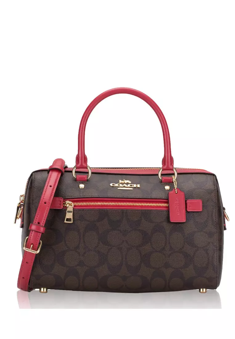 Coach shop satchel red