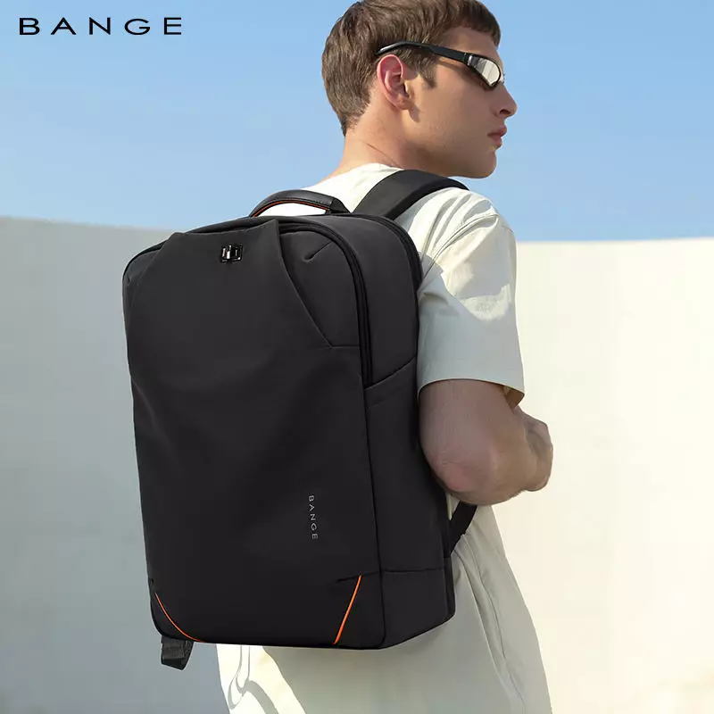 BANGE Tas Ransel pria Laptop Kerja Backpack Pria BG8099-Black