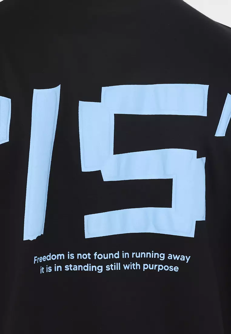 T-Shirt D&F Relaxed Fit Dp "IS" Black