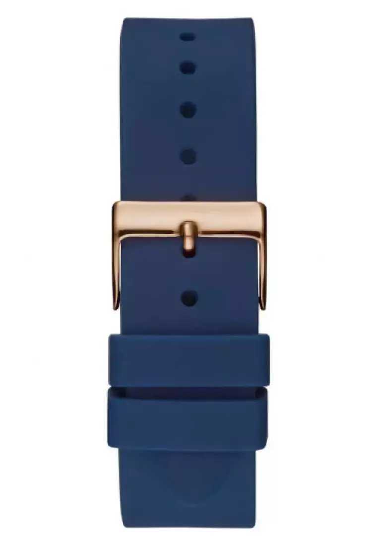 Guess GW0355L2 - Jam Tangan Wanita - Rosegold - Blue Rubber Strap
