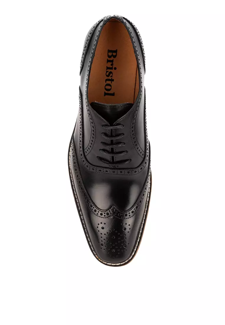 Brayden Black Wingtip Oxford Shoes