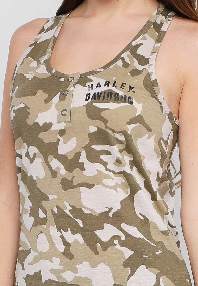 Salute Camouflage Henley Tank
