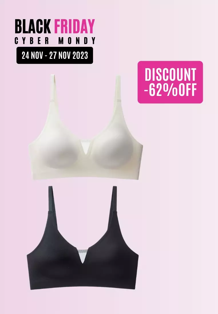 2 Pack Plunging Push Up Bra in Black – Kiss & Tell Malaysia