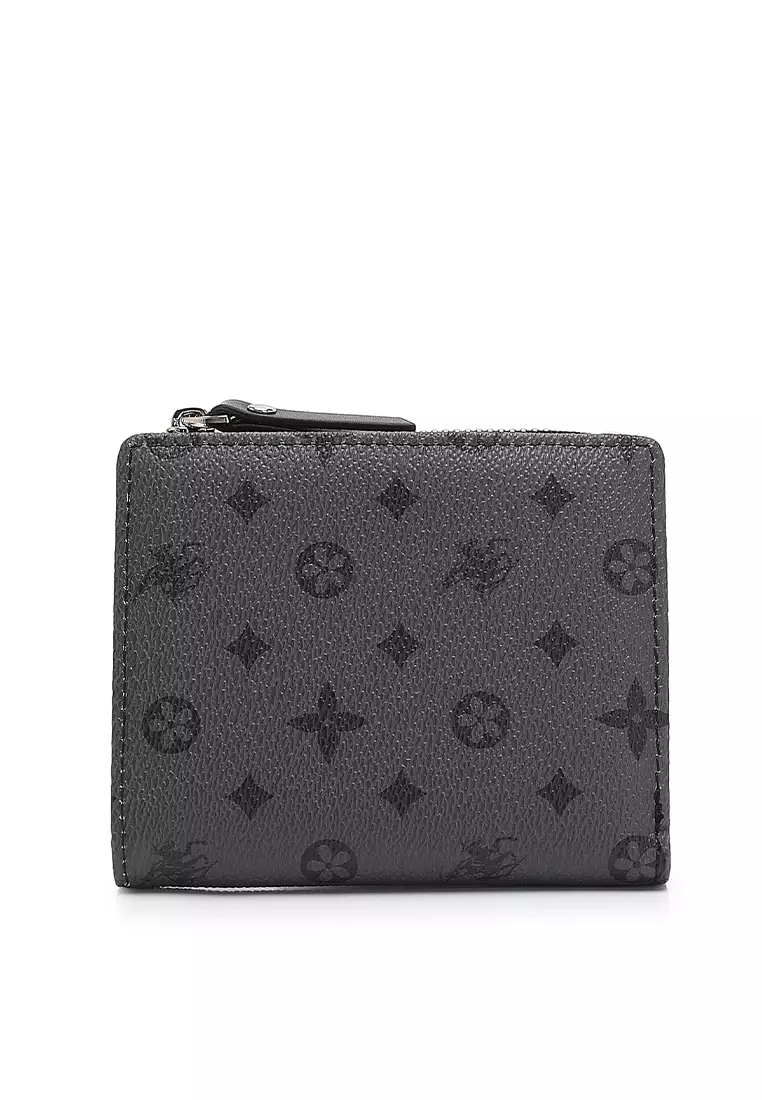 Buy Swiss Polo Women s Monogram RFID Blocking Wallet Black 2024