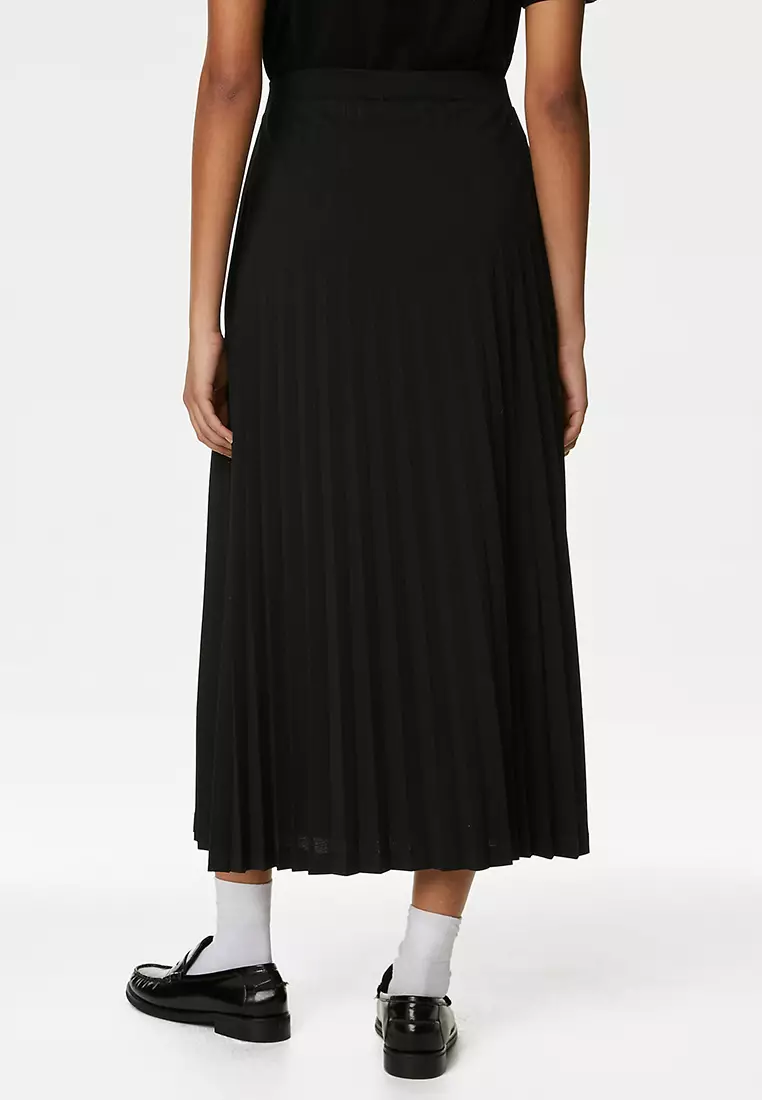 Jual Marks Spencer Jersey Pleated Midaxi Skirt Original 2025