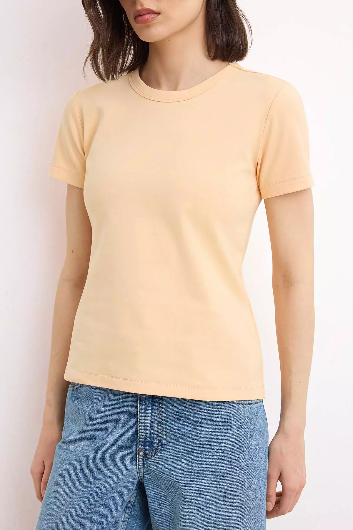 Somon Basic Regular/Normal Fit Short Sleeve Interlock Knitted T-Shirt Twoss26Ts13