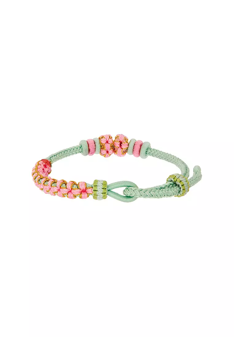 HABIB x Didi & Friends | Adjustable 999/24K Gold Charm Cord Bracelet (Ribbon)  CHW000051225
