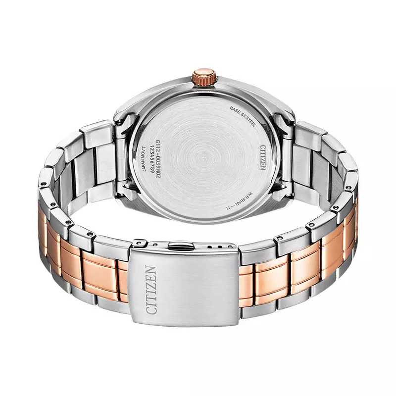 Jam Tangan Pria Citizen BI5104-57L Men Blue Dial Dual Tone Stainless Steel Strap