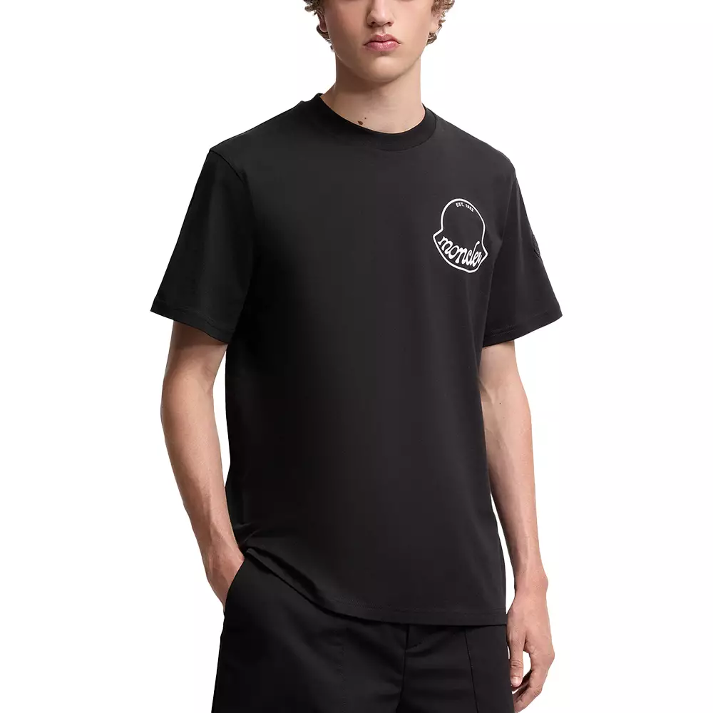 Printed Logo Cotton T-Shirt Black