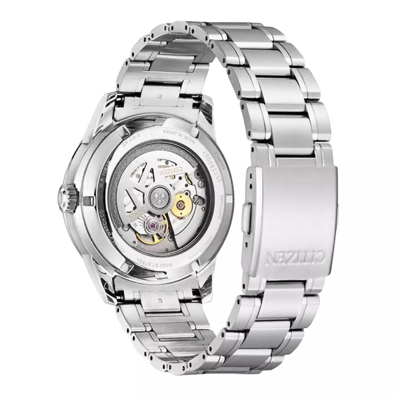 Jam Tangan Pria Citizen Mechanical NB3001-61M Blue Dial Stainless Steel Strap