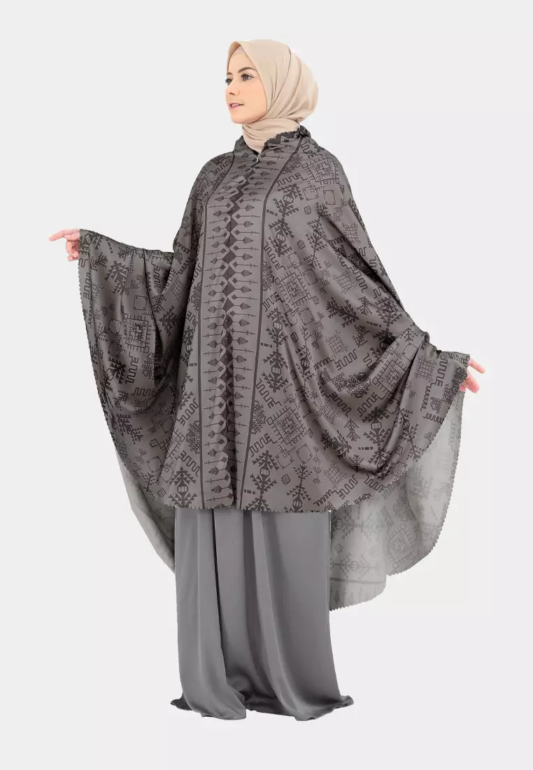 Mukena 2 in 1 Sabiyaa Ethnic Lasercut Silk Premium - Full Moon