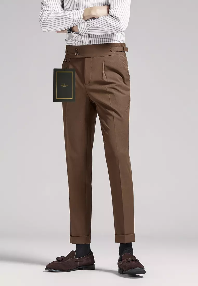 Slim Cropped Suit Pants