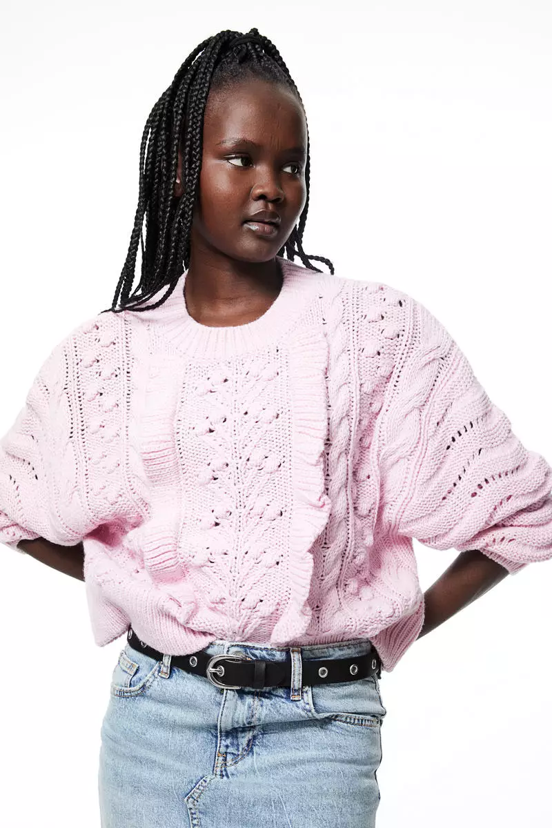 Pink frill jumper best sale