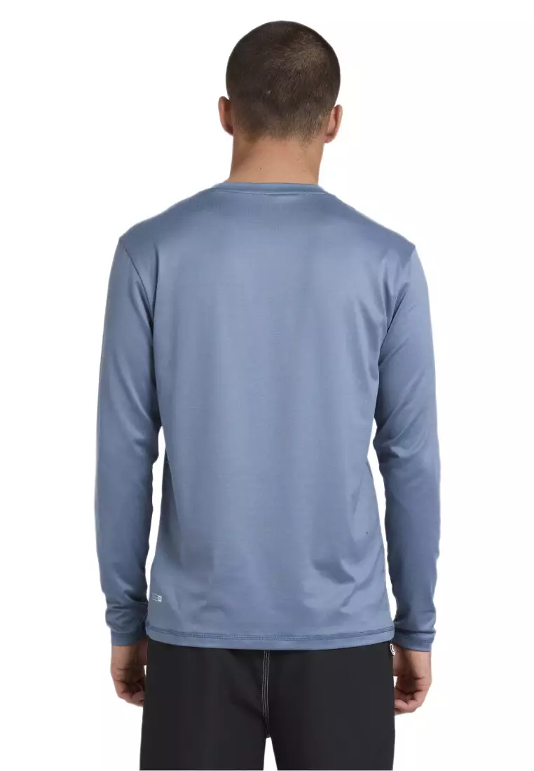 Mens Solid Streak Long Sleeve Surf T-Shirt
