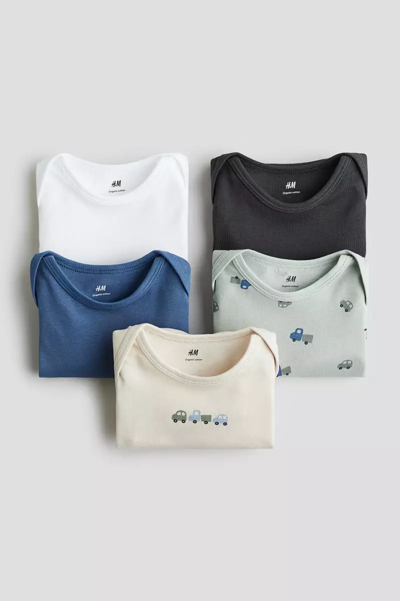 5-pack long-sleeved bodysuits