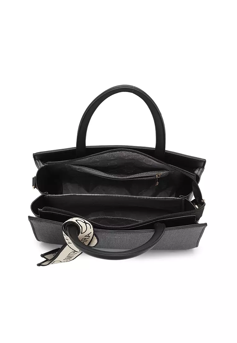 Women's Top Handle Bag / Sling Bag / Crossbody Bag - Black