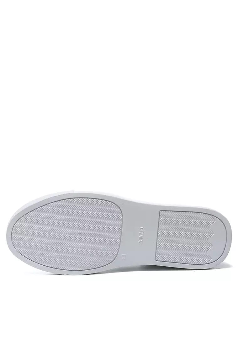 White Synthetic Leather Sneaker MC-Z05