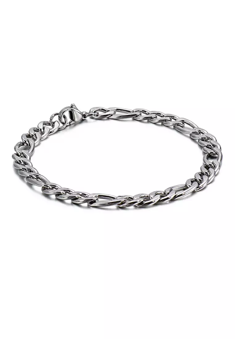 Mens chunky silver on sale bracelets