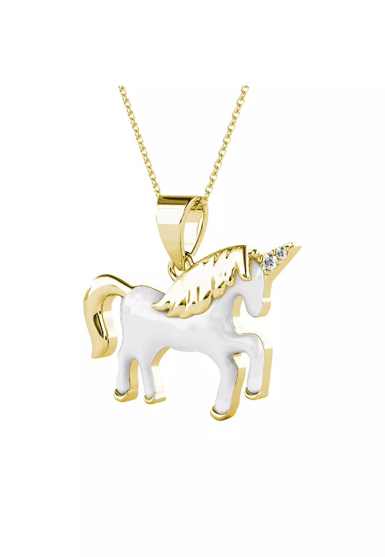 Gold unicorn clearance necklace