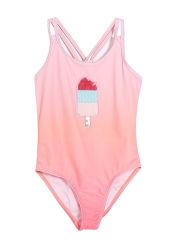 FOX Kids & Baby pink Print Swimsuit CC796KA8EEF3F5GS_1