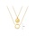 Glamorousky silver Fashion Personality Plated Gold 316L Stainless Steel Sun Goddess Pendant with Double Layer Necklace CF3B1AC44F0677GS_2