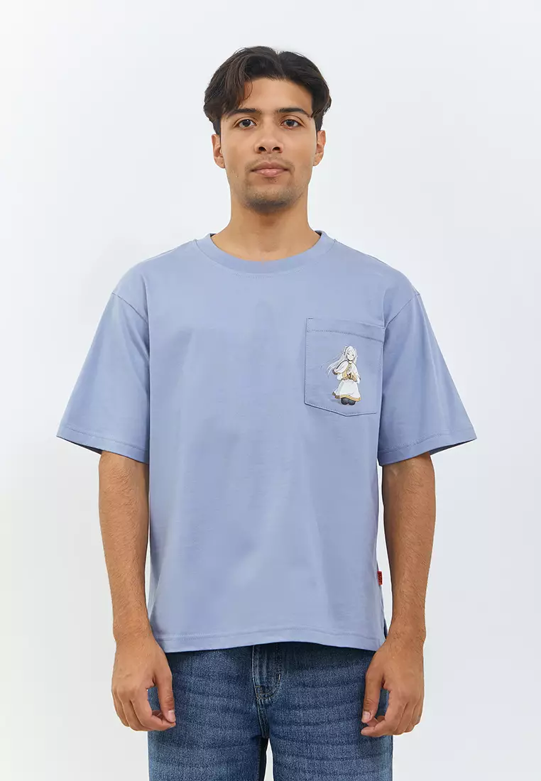 DUST Kaos Unisex Oversize Frieren Party Biru (D.74286)