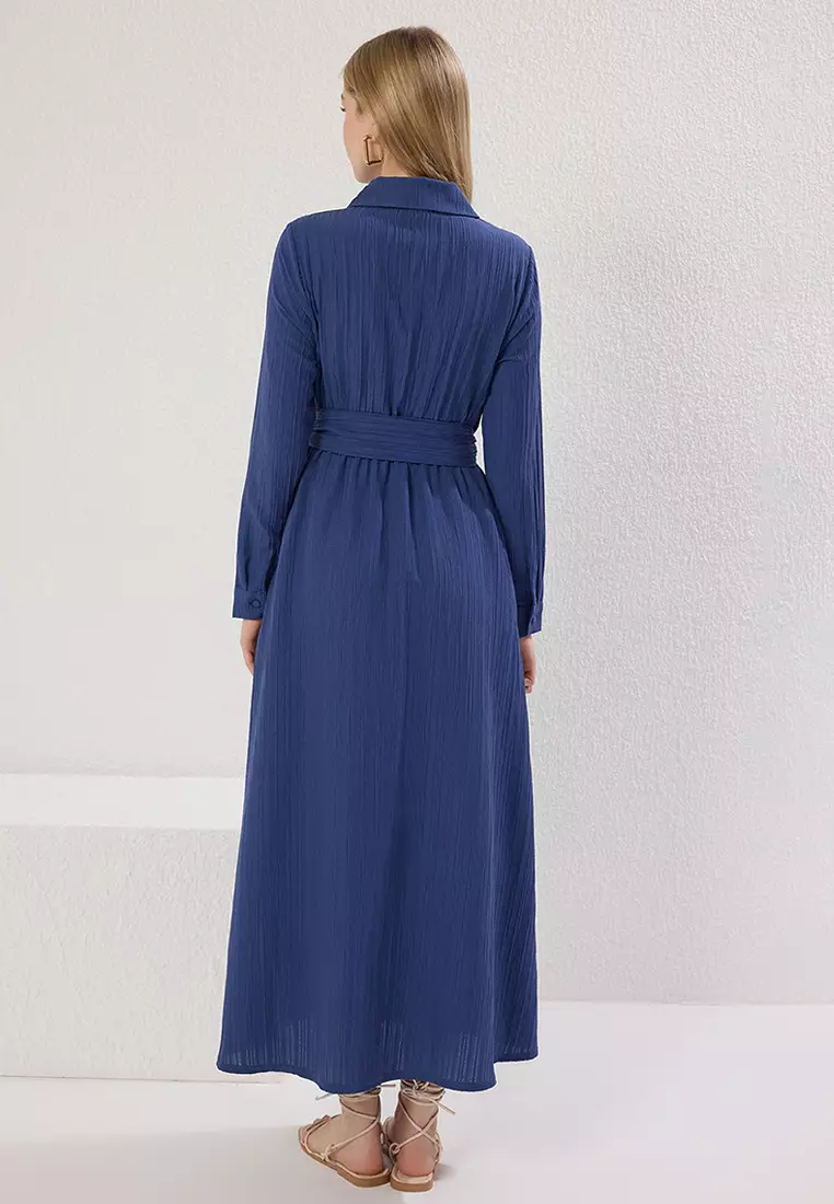 Saks Belted Woven Shirt Dress Tctss25Eb00068