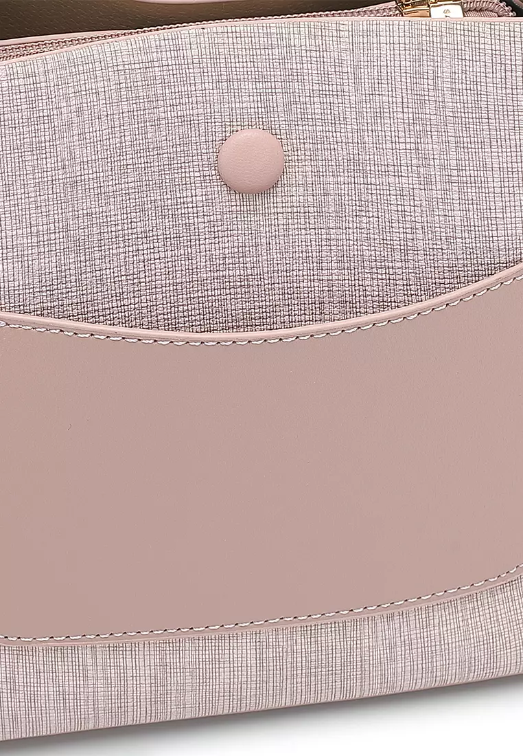 Women's Top Handle Bag / Sling Bag / Crossbody Bag - Pink