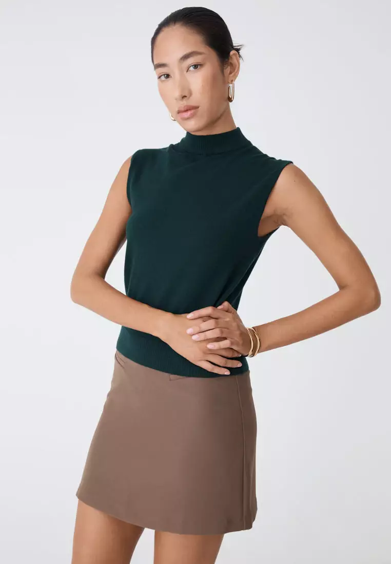 Dina Mock Neck Knit Top