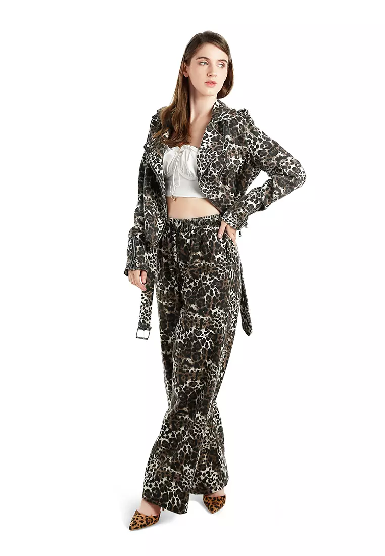 Jaket Biker Motif Macan Tutul