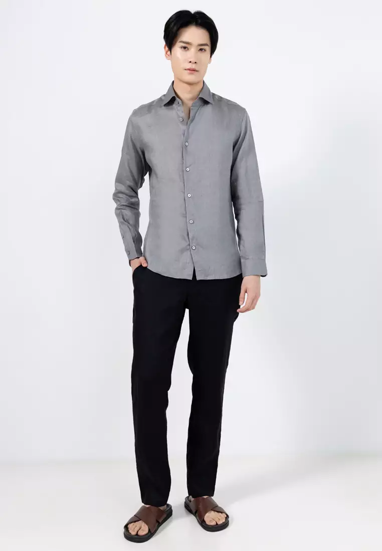 100% Linen Slim-Fit Shirt