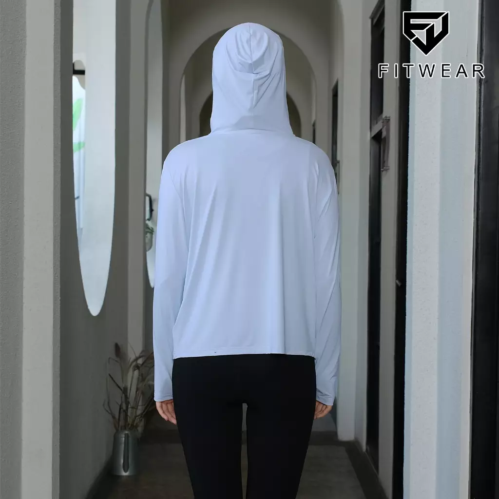 Fitwear Jaket / Jacket Olahraga Oversize Wanita TYLA DRYFIT POCKET - SOFT BLUE
